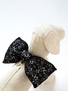 Lace Puffer Bow - Leash Accessory
